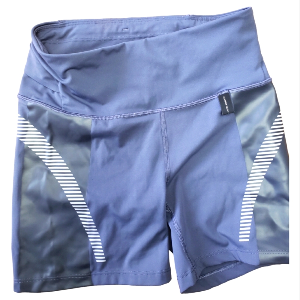 Athleta X Allyson Felix Biker shorts, blue/gray size small